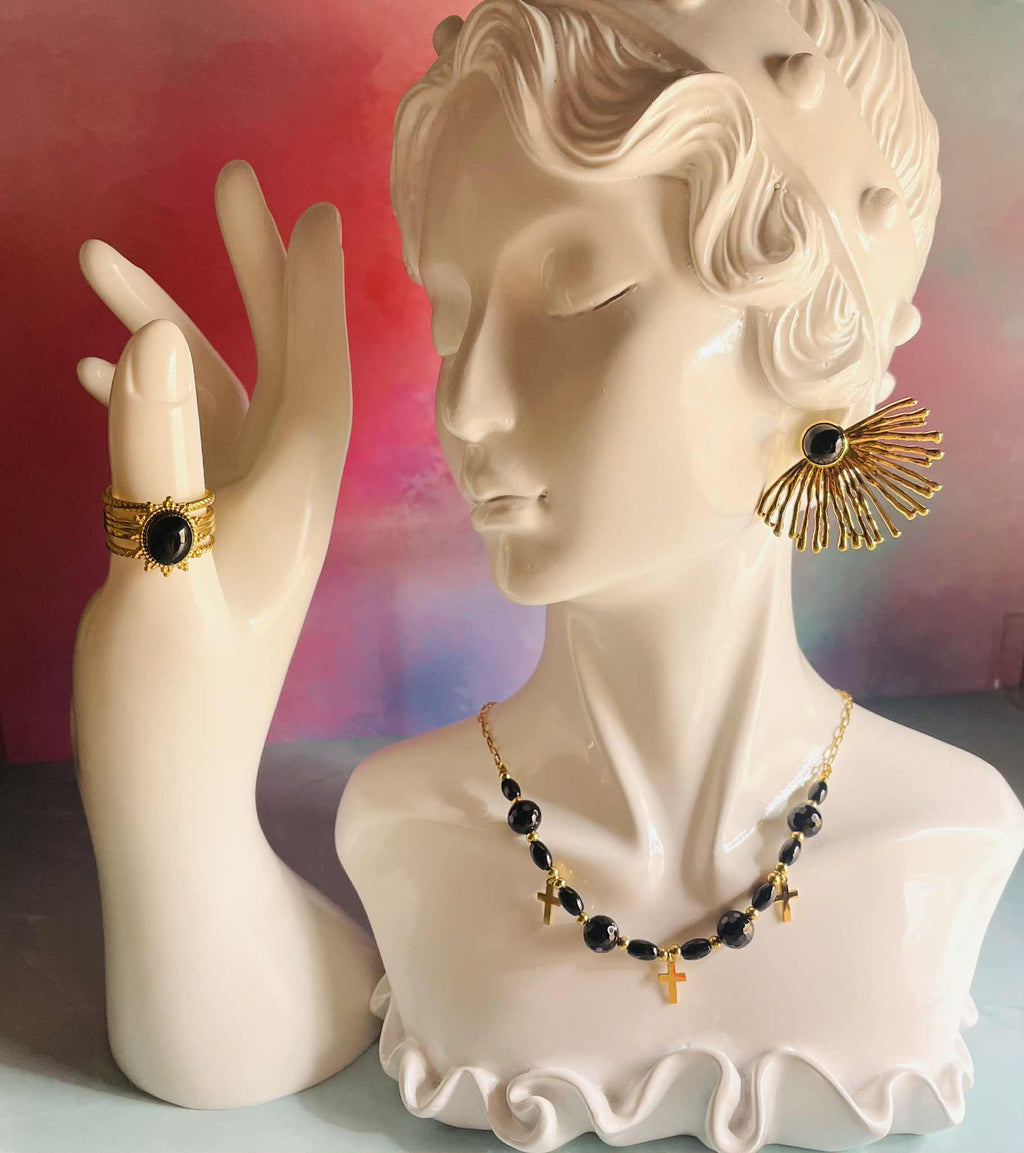 Boucle d’oreille Onyx